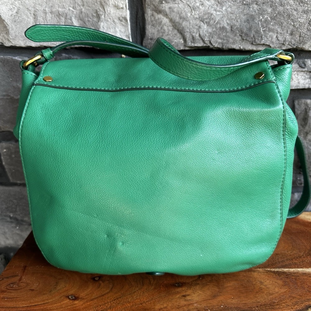 Marc by Marc Jacobs Classic Q Karlie Pebbled Leather Crossbody Bag Purse Green - Picture 4 of 9